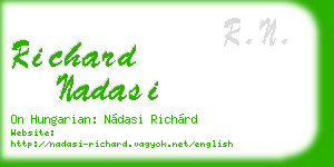 richard nadasi business card